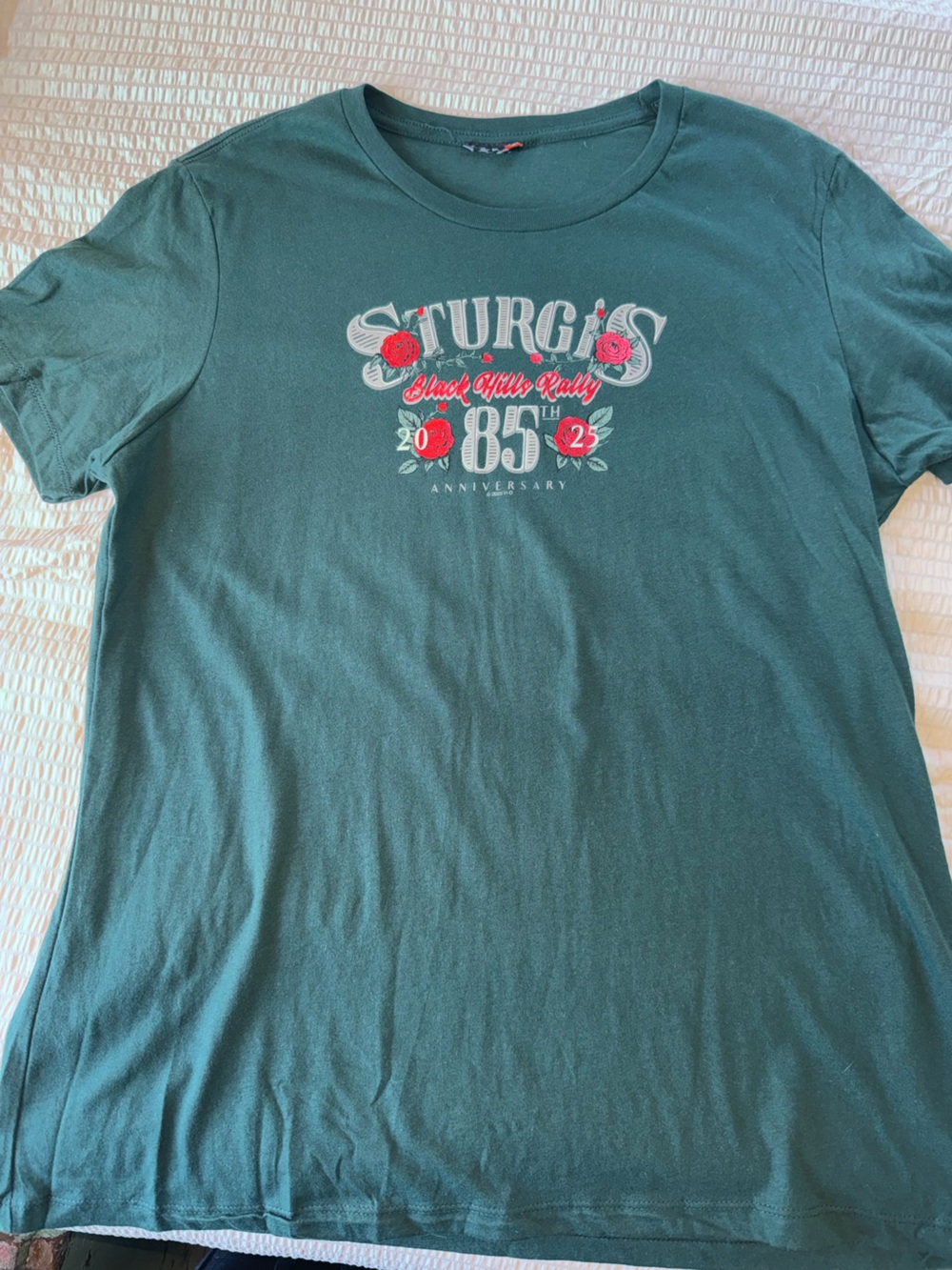 Harley Davidson Green Sturgis South Dakota 85th Anniversary Tee large